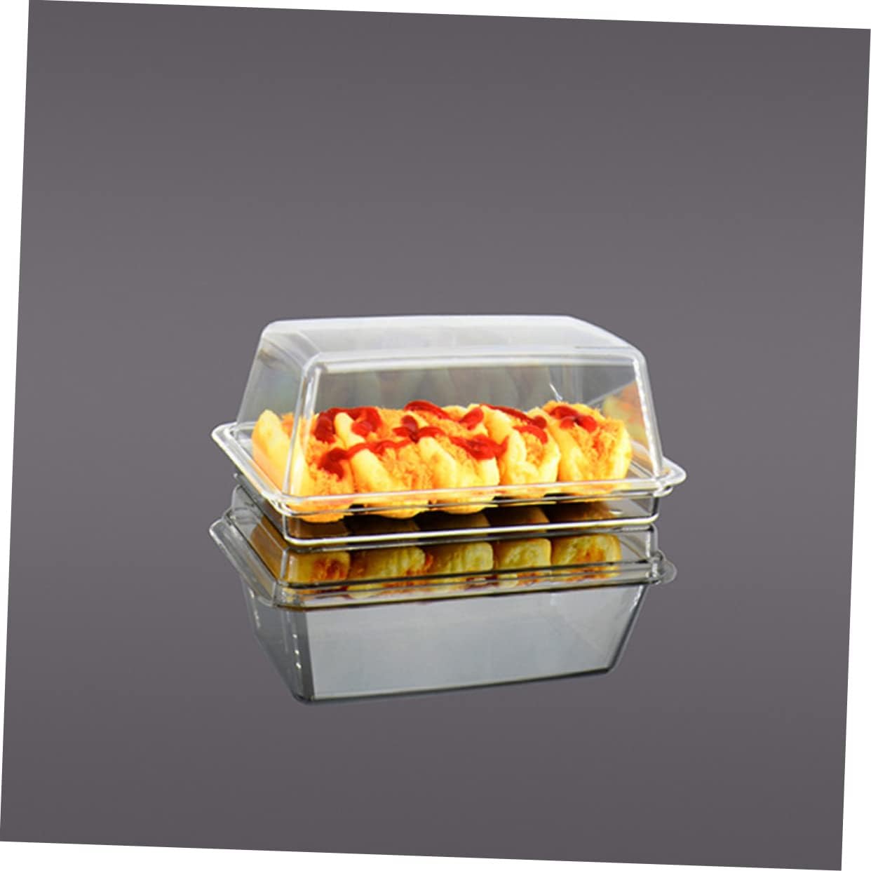 2pcs Cake Box Mantequilla Plato con tapa Caja de almacenamiento de acrílico –