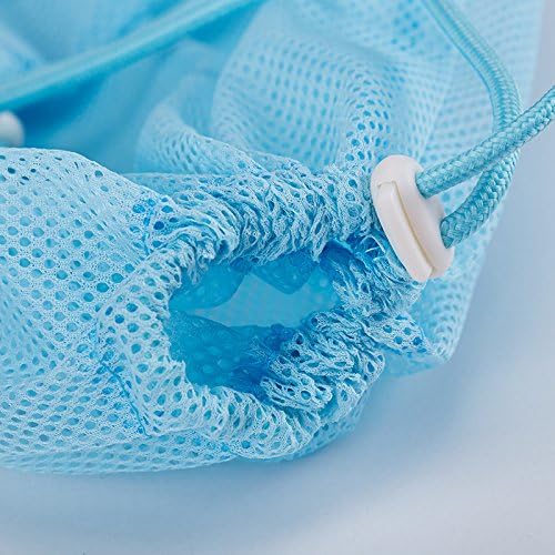 Bolsas de malla de ducha de poliéster multifuncional ajustable para gatos (azul)