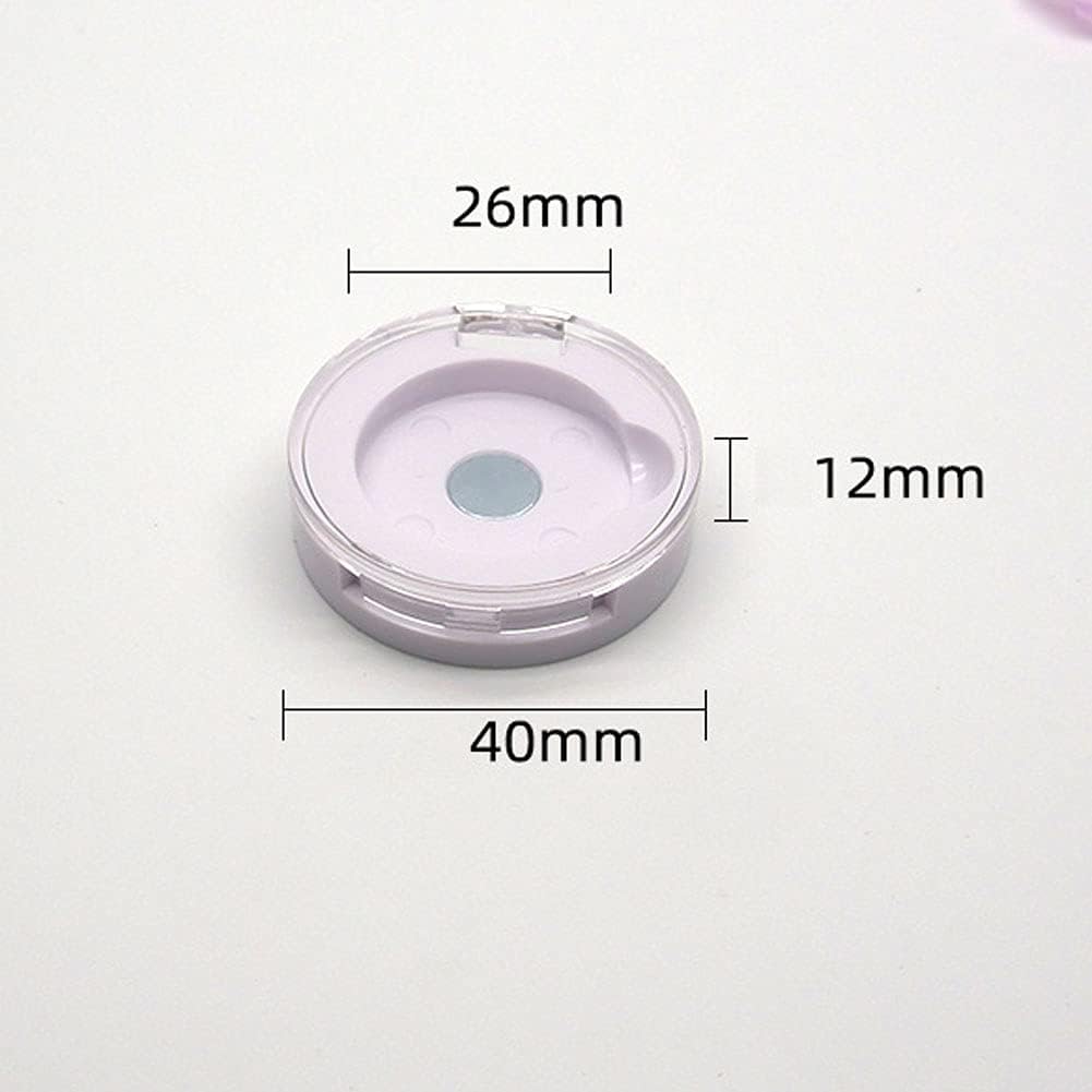4 cajas pequeñas redondas de sombra de ojos, caja vacía, caja vacía de repuesto, imán recargable, maquillaje, sombra de ojos, polvo, rubor, lápiz
