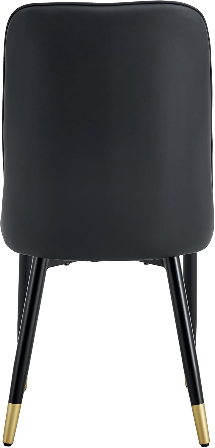 SSLine Sillas de comedor de piel sintética, sillas de comedor tapizadas, modernas de mediados de siglo, sillas de comedor de cocina sin brazos,