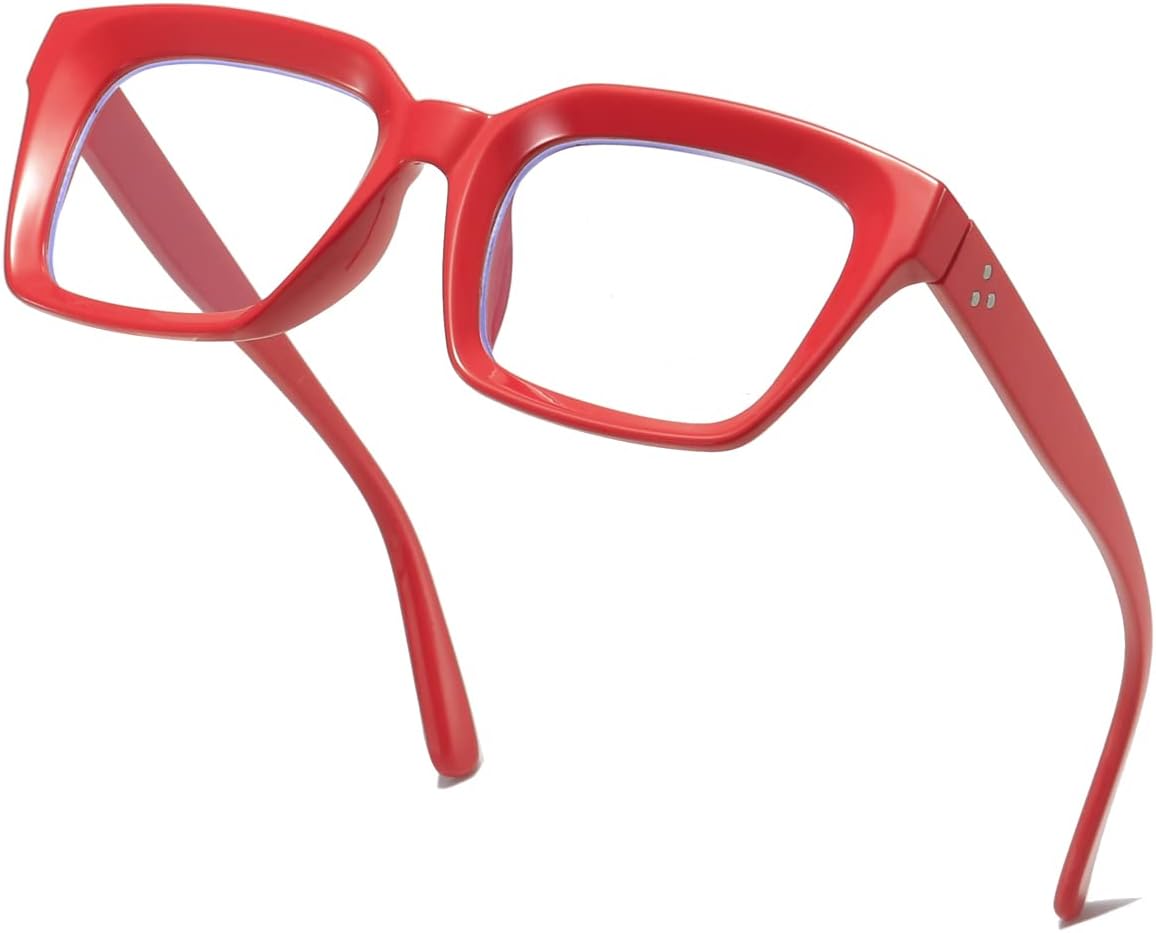 Lentes de bloqueo de luz azul, para lectura en computadora, juegos, televisión, teléfonos, gafas para mujeres y hombres, marco cuadrado grueso 2105