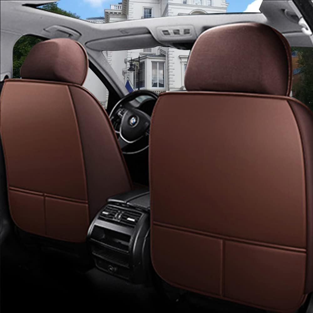 Juego completo de fundas de asiento de automóvil, de piel sintética, cubierta de asiento de automóvil, cómoda funda de cojín para vehículo