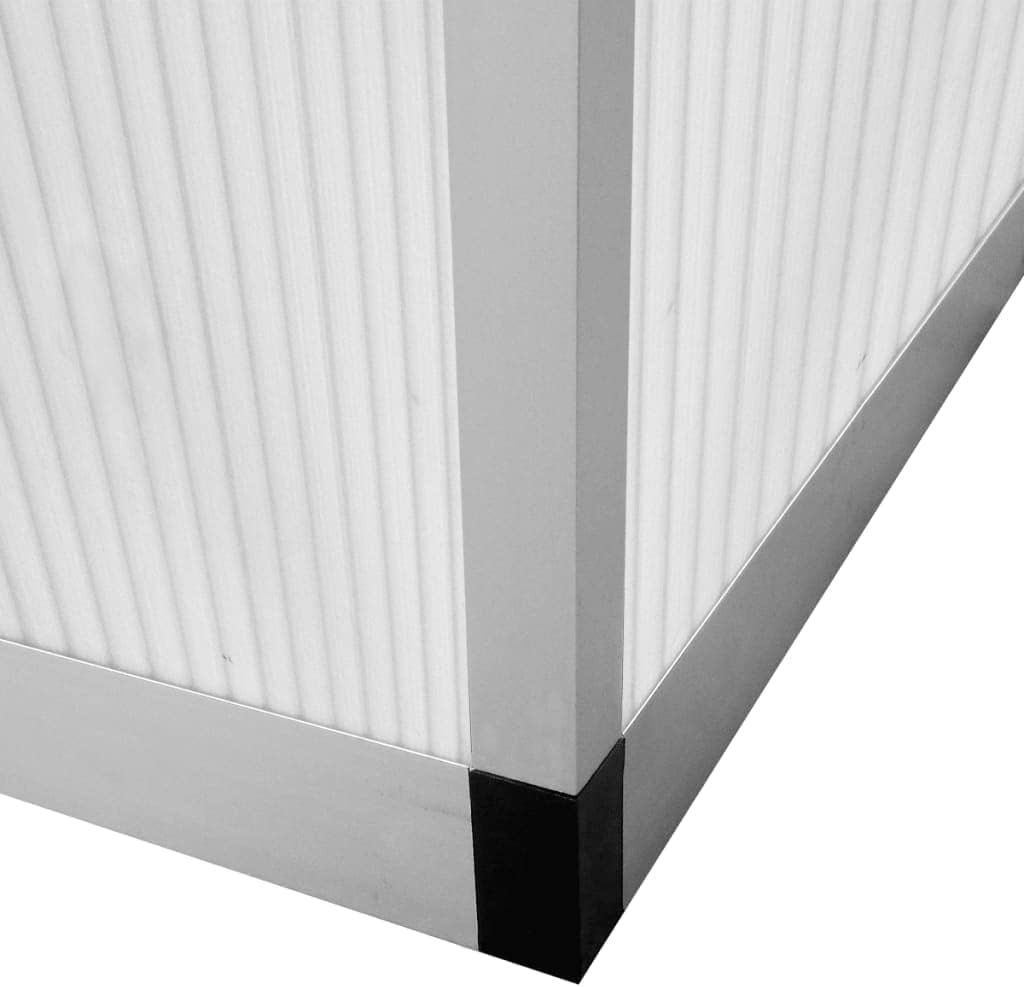 vidaXL Amplio invernadero – 113.3 pies cuadrados – Paneles de aluminio reforzado y policarbonato resistente a los rayos UV con sistema de canalón y