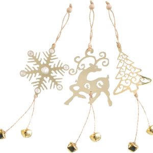 3 adornos de Navidad, adornos de metal, decoración de Navidad, decoración del hogar, árbol de Navidad, letrero colgante de deseo, adornos colgantes 3 adornos de Navidad, adornos de metal, decoración de Navidad, decoración del hogar, árbol de Navidad, letrero colgante de deseo, adornos colgantes