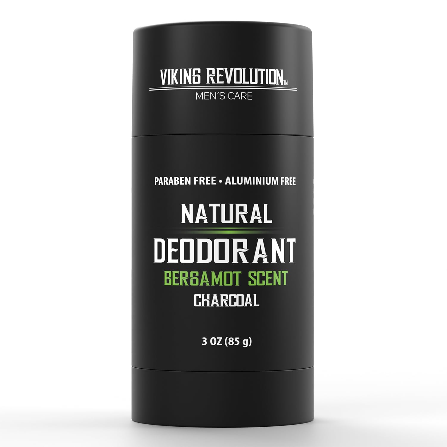 Viking Revolution Bergamot Deodorant for Men – Natural Deodorant for Men Charcoal Deodorant Men with Shea Butter, Coconut Oil, Baking Soda, Beeswax