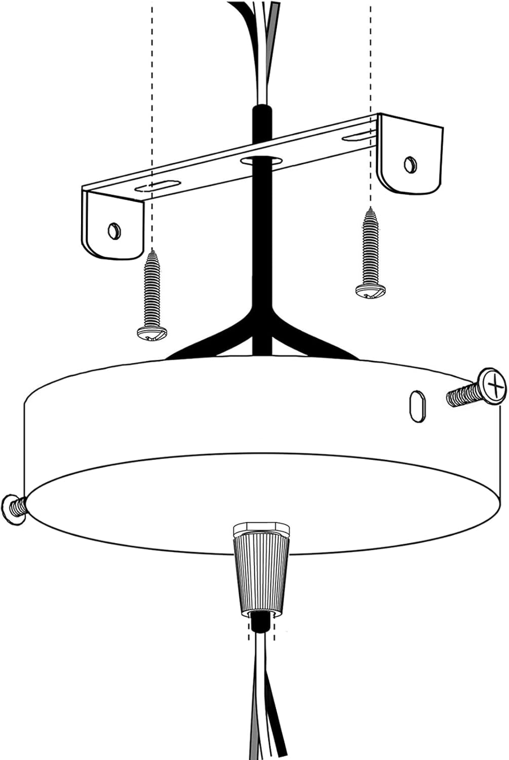 Soporte de montaje de lámpara de 4.1 a 4.7 pulgadas, kit cuadrado, placa de luz de techo, soporte de montaje en pared, barra transversal para