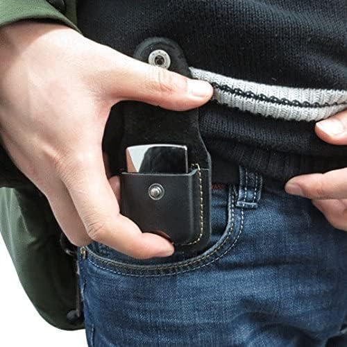Funda de cuero para encendedor hecha a mano con lazo para cinturón de bolsillo