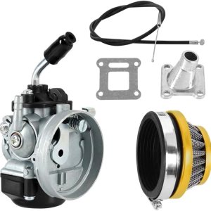 Carburador para 37 cc, 39 cc, 49 cc, 50 cc, 60 cc, 66 cc, 70 cc, 80 cc, motor de 2 tiempos, bicicleta motorizada Mini Pocket Bike Quad Chopper ATV Carburador para 37 cc, 39 cc, 49 cc, 50 cc, 60 cc, 66 cc, 70 cc, 80 cc, motor de 2 tiempos, bicicleta motorizada Mini Pocket Bike Quad Chopper ATV