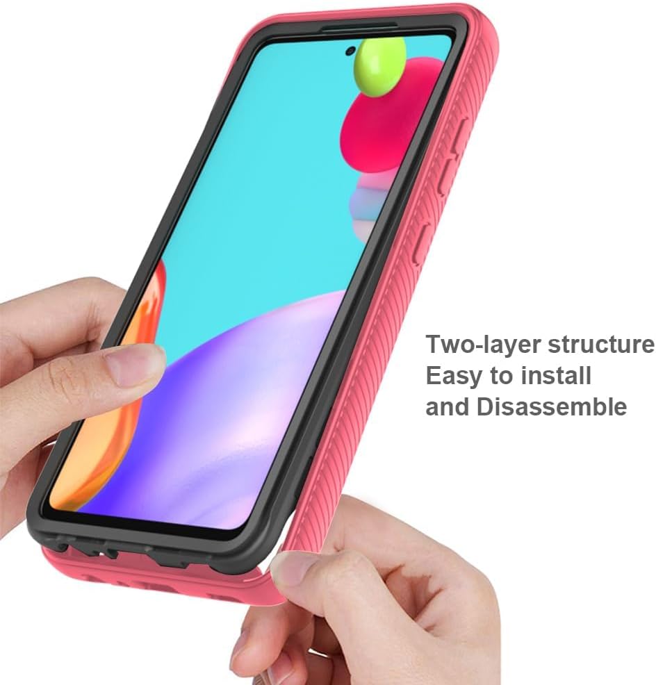 Asuwish Funda para teléfono Samsung Galaxy A52A52S 5G con protector de pantalla de vidrio templado y soporte delgado, híbrida, resistente, funda