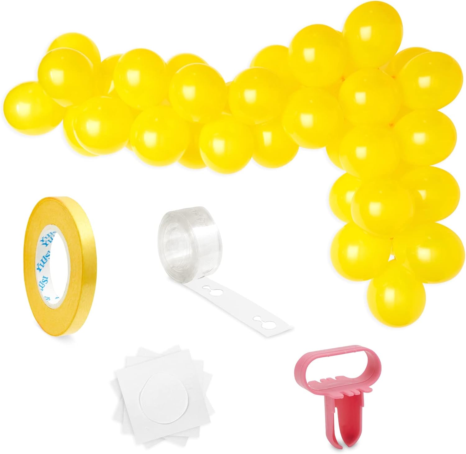 Kit de globos amarillos para guirnalda de arco, decoraciones de fiesta de cumpleaños de girasol (kit de 104 piezas)