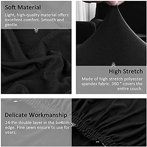 Fundas de sofá para sofá modular en forma de L, fundas de sofá de 1, 2, 3, 4 plazas, fundas de sofá rojo, negro, azul, gris, blanco, protector de