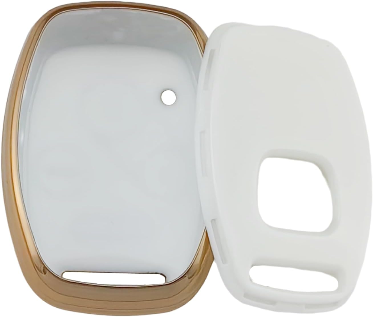 Funda para llavero de TPU compatible con Honda Civic SI Hybrid EX Accord CR-V EX SE Pilot Element 2003-2015 (negroblanco)