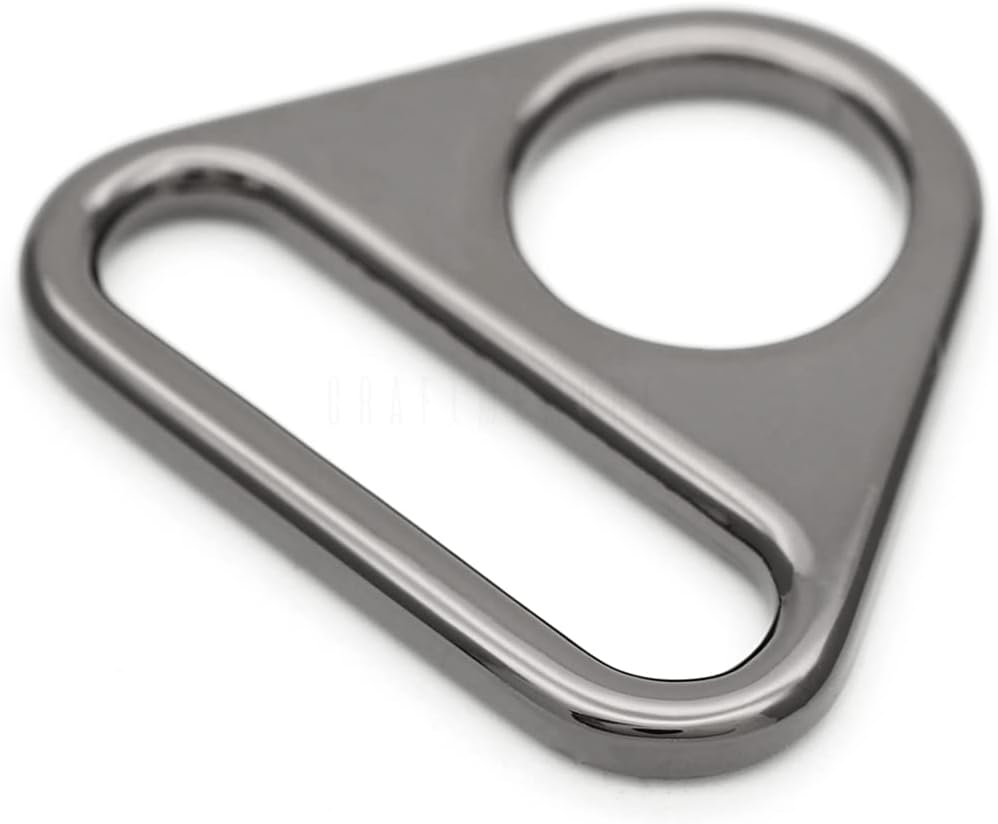 CRAFTMEMORE 4 piezas de ajuste de anillos triangulares hebilla de ajuste de anillos en D para bolsa de coser correa correas SC84