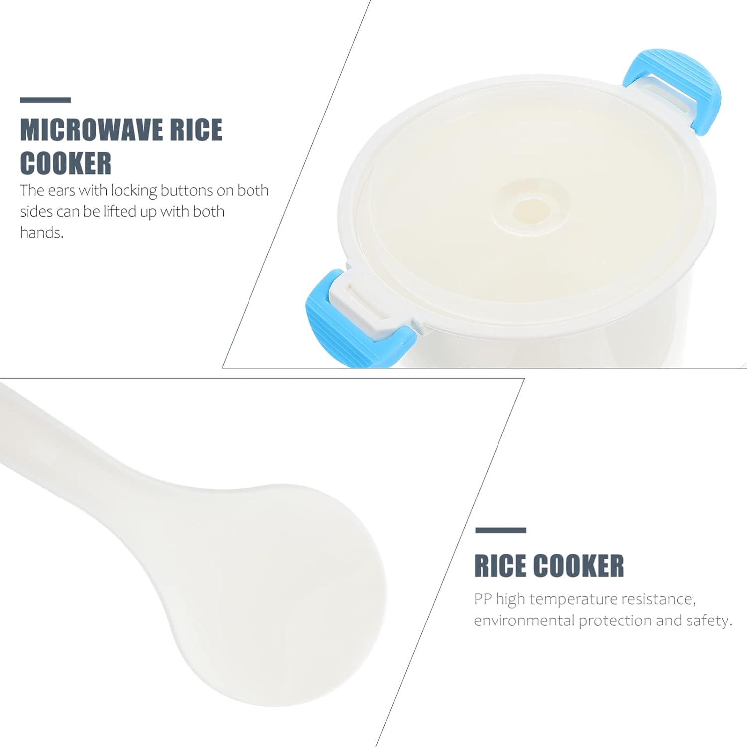 OSALADI Arrocera portátil para microondas, olla de arroz y pasta, vaporizador de arroz, recipiente de alimentos para verduras, sopas, apto para