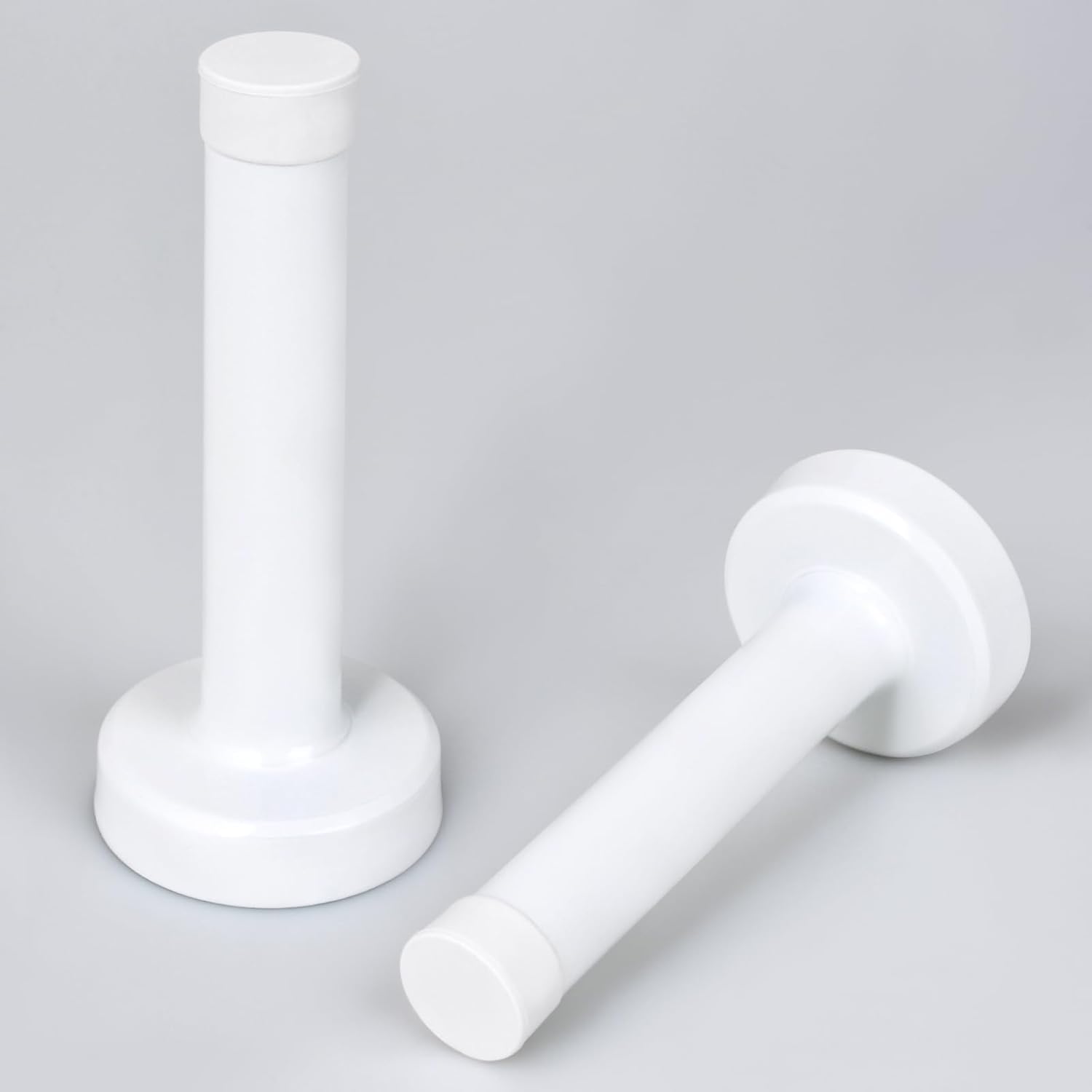 Topes de puerta blancos de 3.5 pulgadas, topes de puerta modernos de acero inoxidable con puntas de parachoques de puerta amortiguadoras de sonido,