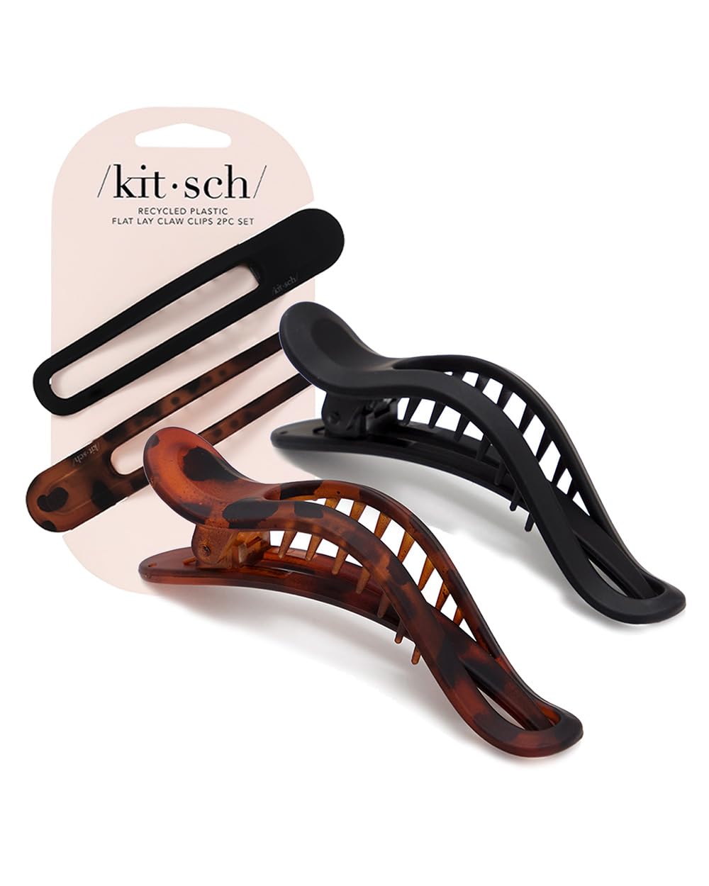 Kitsch Pinzas planas para el cabello  Pinzas planas para mujer  Clip de pinza para cabello fino y grueso  Pinzas planas grandes para el cabello
