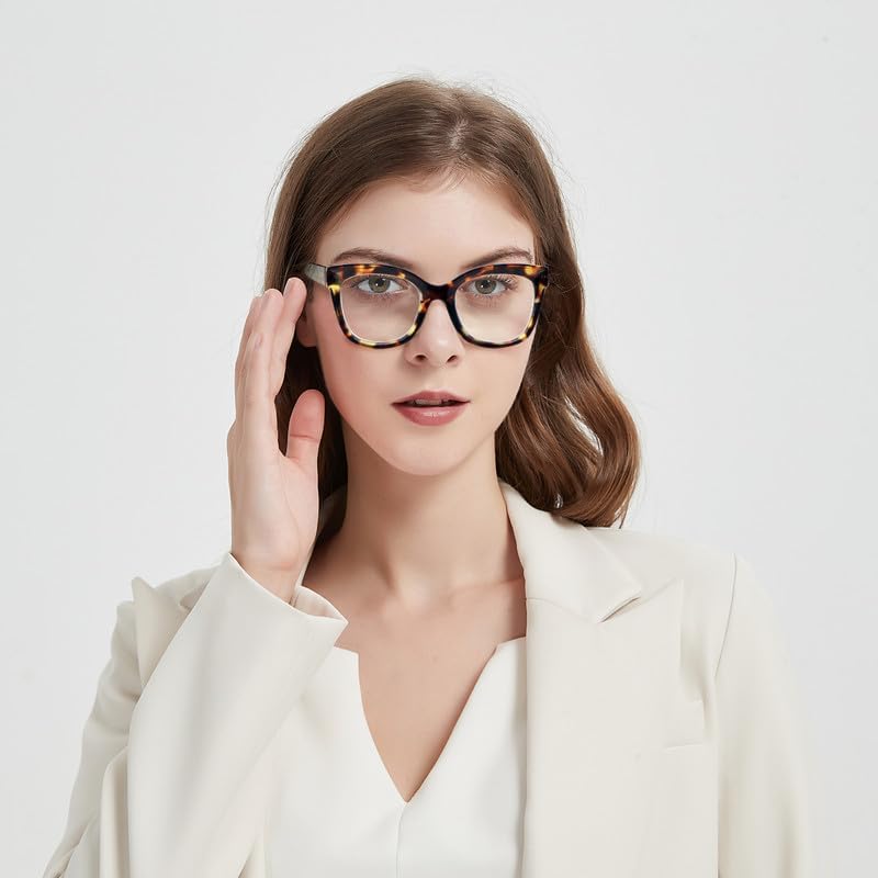 UNTAMID Lentes de lectura con bloqueo de luz azul para mujeres y hombres, cómodos y elegantes, para lectores cuadrados, paquete de 3 (paquete de 3