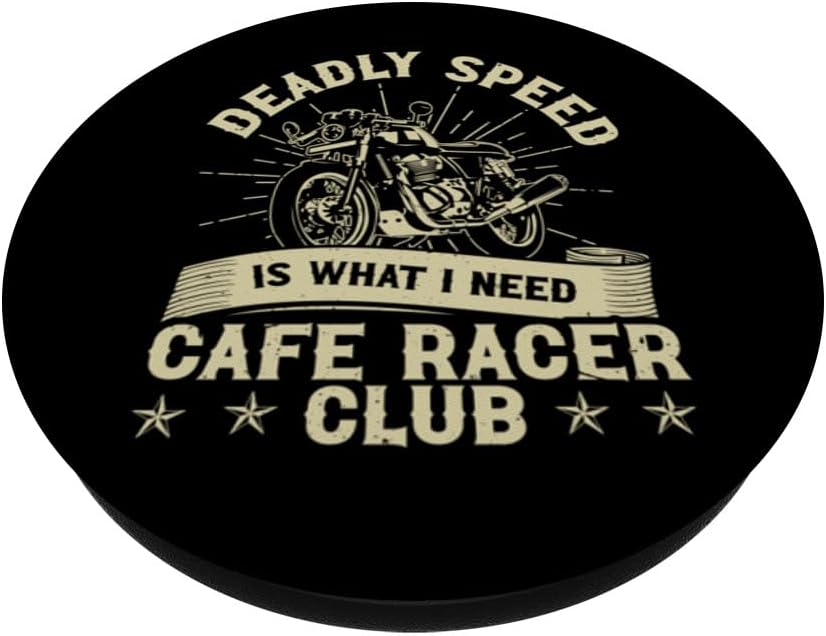Deadly Speed Is What I Need – Vintage Cafe Racer PopSockets Swappable PopGrip