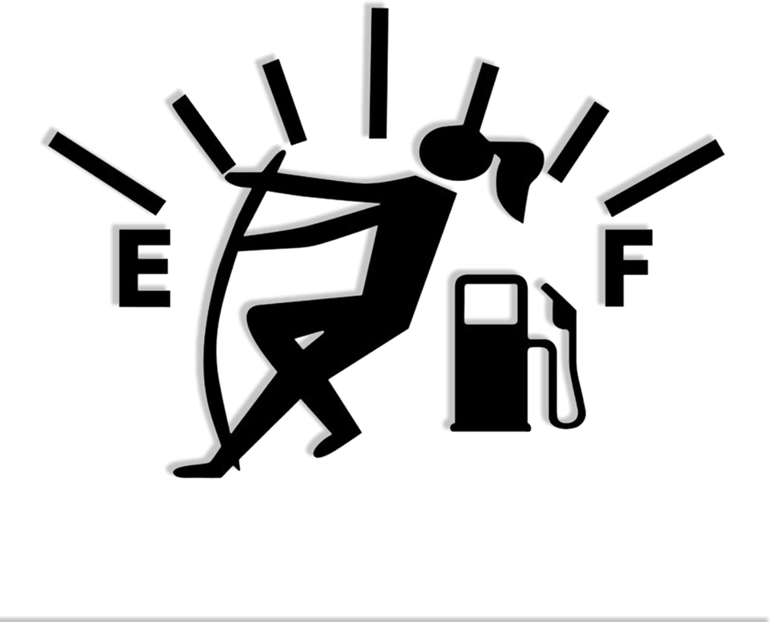 Calcomanías para tapa de tanque de combustible de automóvil, calcomanía para tapa de indicador de combustible de automóvil, calcomanías divertidas