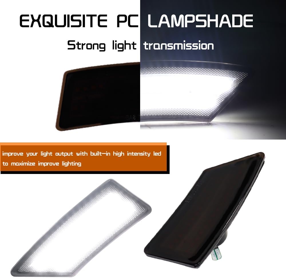Tonsya Blanco LED para 2019 2020 2021 Ford Ranger Lariat XLT XL guardabarros led delantero parachoques marcador luces de estacionamiento