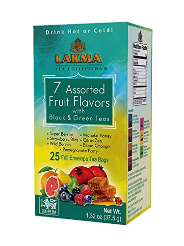 Lakma 7 Flavor Assorted Collection – 25 bolsas de té