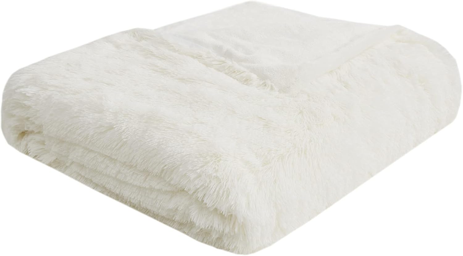 Intelligent Design Malea – Edredón lanudo con diseño de caja acolchada, funda de edredón larga de piel sintética, juego de ropa de cama acogedor,