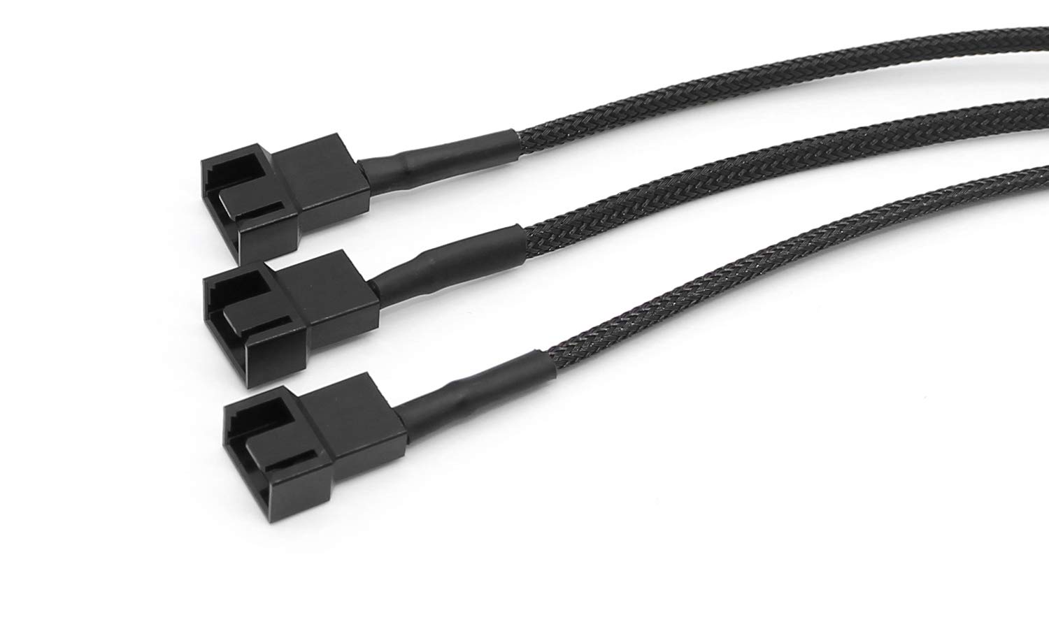 Paquete de 2 adaptadores Molex a ventilador de 3 pines o 4 pines, carcasa de computadora, cable divisor de alimentación de 10 pulgadas