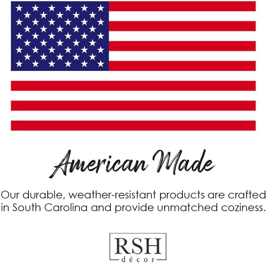 RSH Décor Juego de 3 piezas de sofá de mimbre copetudo y cojín para silla  Tela Sunbrella para interiores y exteriores  Reversible  1 sofá biplaza