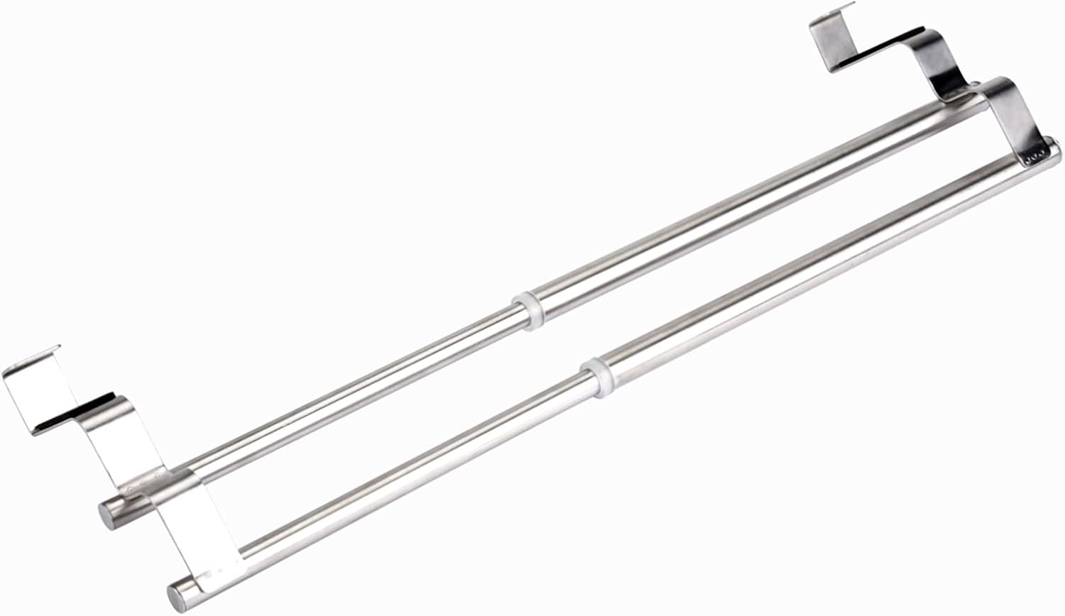 Srliya Staless – Toallero de plástico para colocar sobre la puerta de 26 × 13 × 3 capas dobles de acero inoxidable telescópico toallero organizador