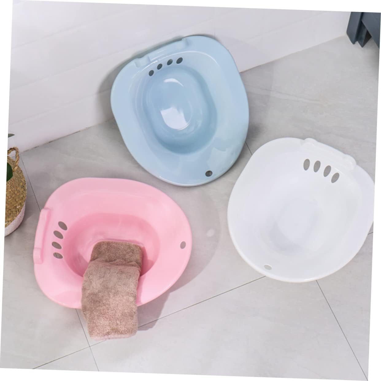 Zerodeko Bidé Inodoro Plegable Hemorroides Bañera Inodoro Cuenco Remojar Anal Cuenca de Cuidado Postoperatorio Cuenca de baño de cadera Sin