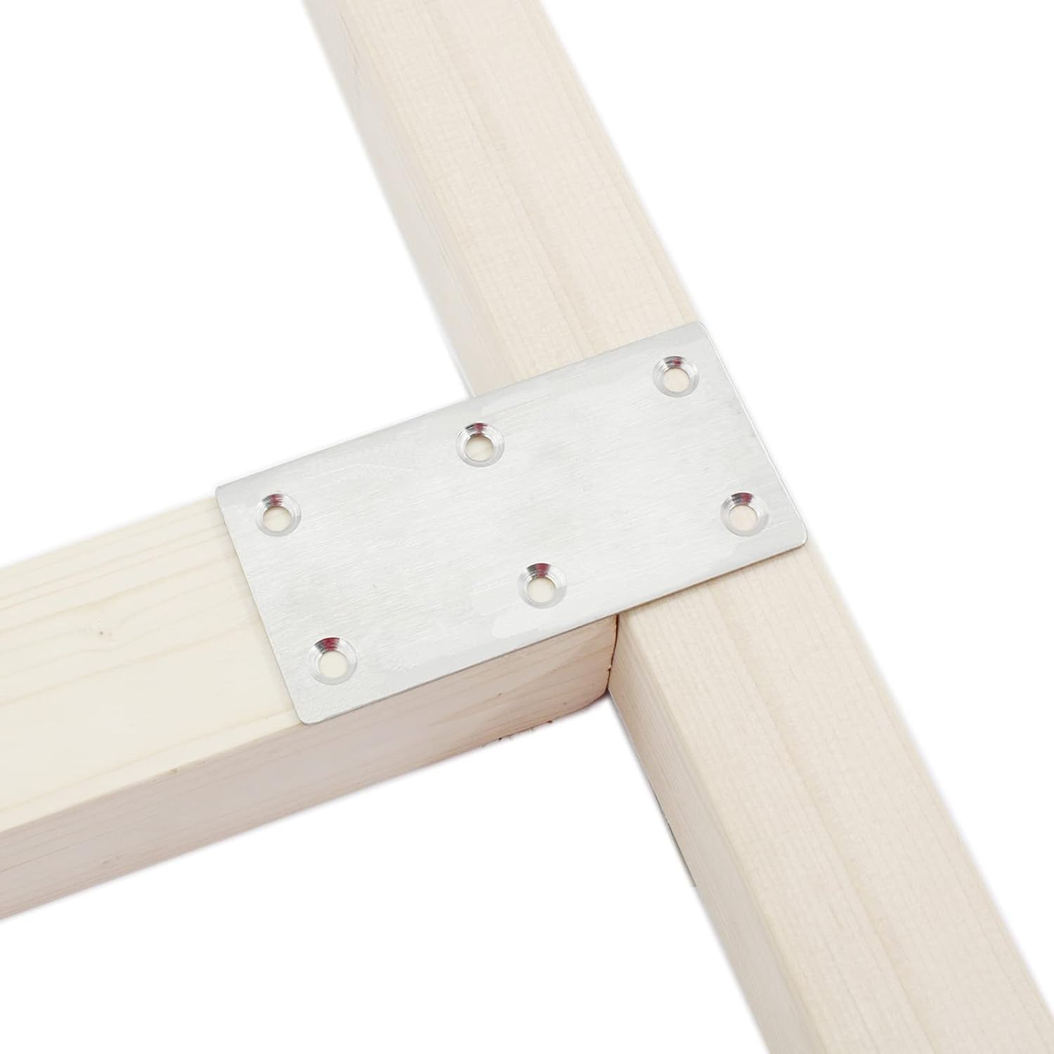 Juego de 4 placas de reparación, soporte plano de acero inoxidable, soporte recto para reparación de placas de fijación, soporte de unión para