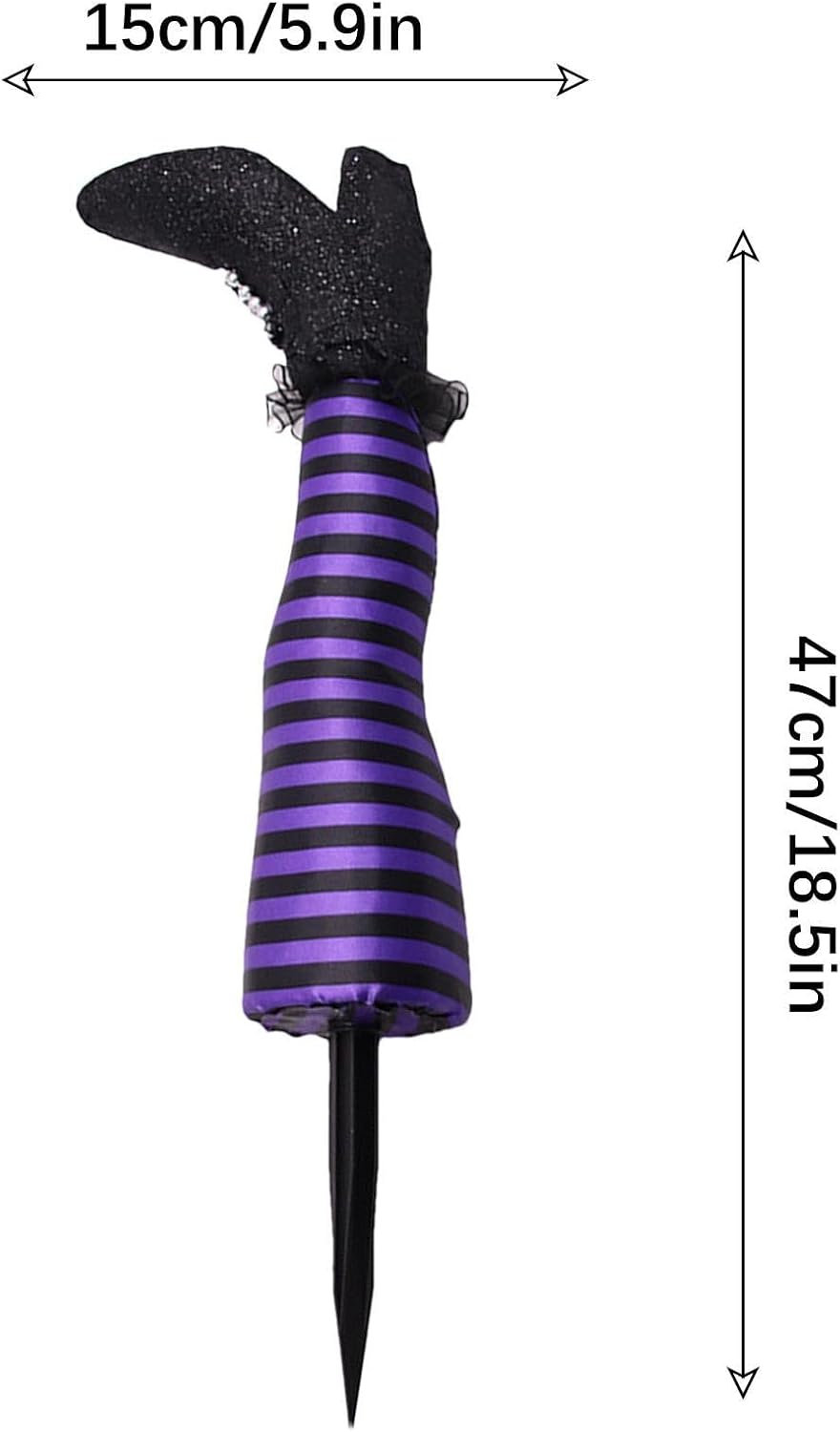 1 par de patas de bruja de Halloween de 18 pulgadas al revés para patas de bruja malvada  Estacas de patas y pies de brujas, estacas de Halloween,