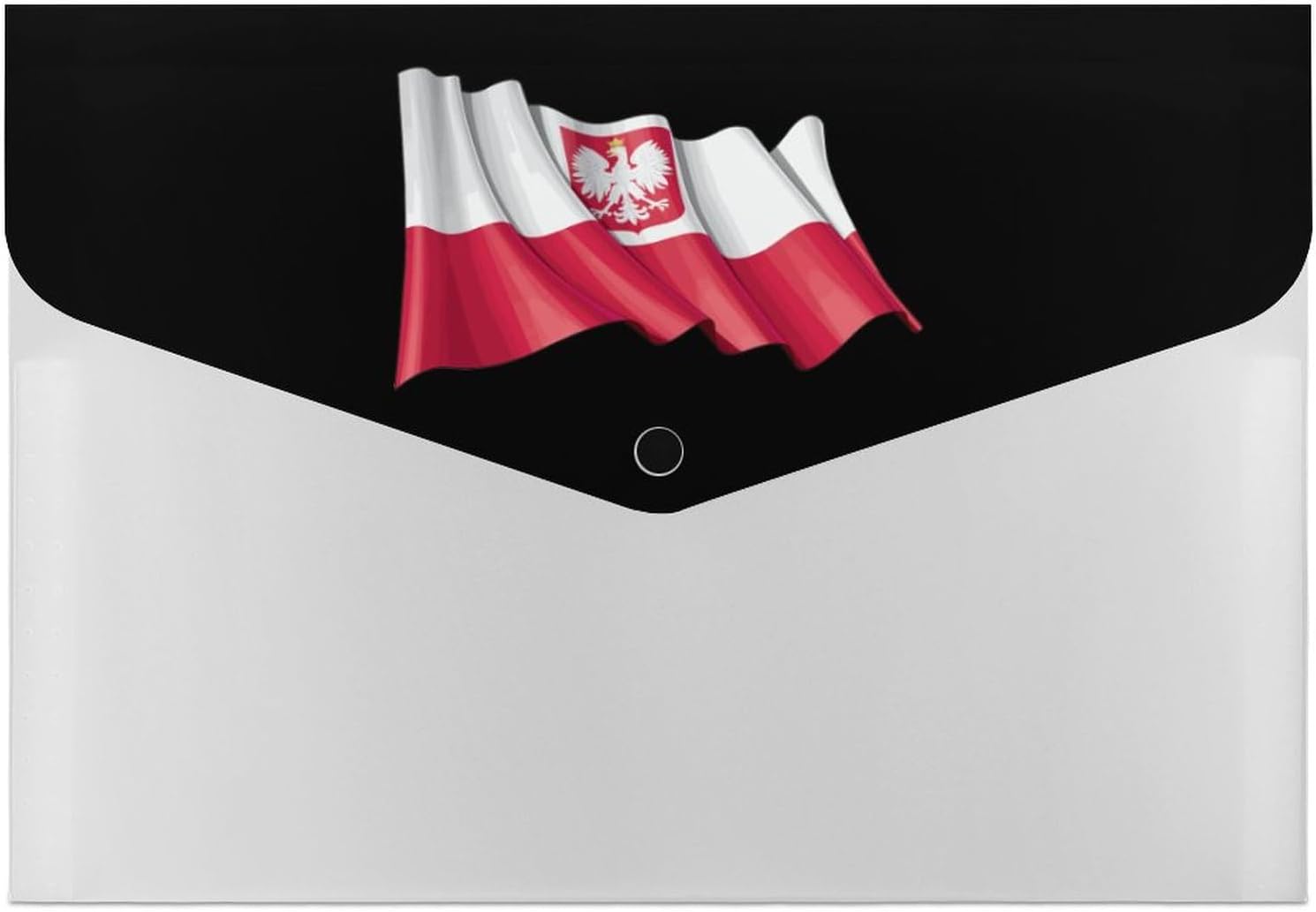 Carpeta de archivo expansible con bandera del estado de Polonia, con bolsillo, carpetas de archivo, acordeón, organizador de documentos impreso