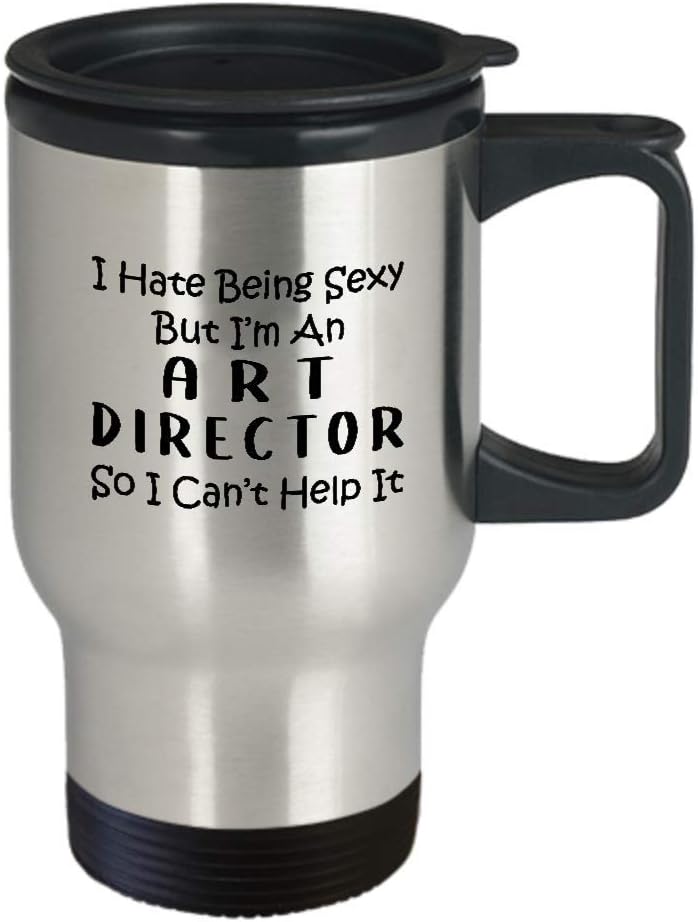 Gifts for Art Director Travel Mug Insulated Coffee Tumbler – Artist Dept Creative Department Team Design Advertising Office Funny Cute Gag