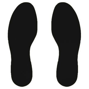 Huellas negras de 9.5 pulgadas para organización magra 5S, las marcas del suelo tienen adhesivo industrial resistente con forro extraíble (3 pares Huellas negras de 9.5 pulgadas para organización magra 5S, las marcas del suelo tienen adhesivo industrial resistente con forro extraíble (3 pares