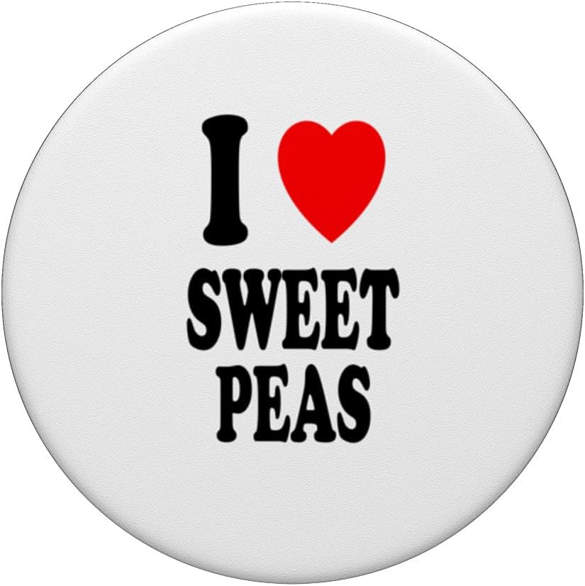 I Heart (Love) Sweet Peas Gardening Botany Botanist PopSockets Standard PopGrip