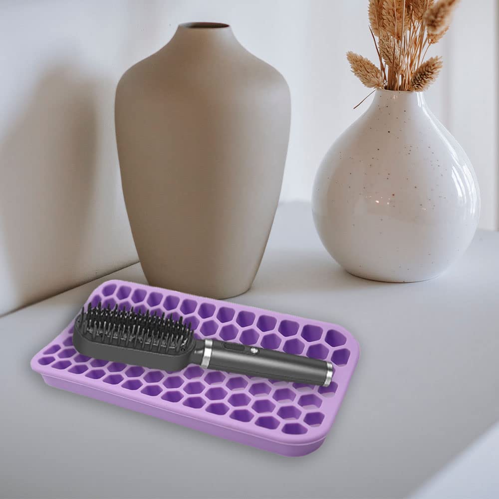 Almohadilla de silicona pequeña para rizador, alfombrilla de silicona más gruesa resistente al calor para herramientas para el cabello, herramienta