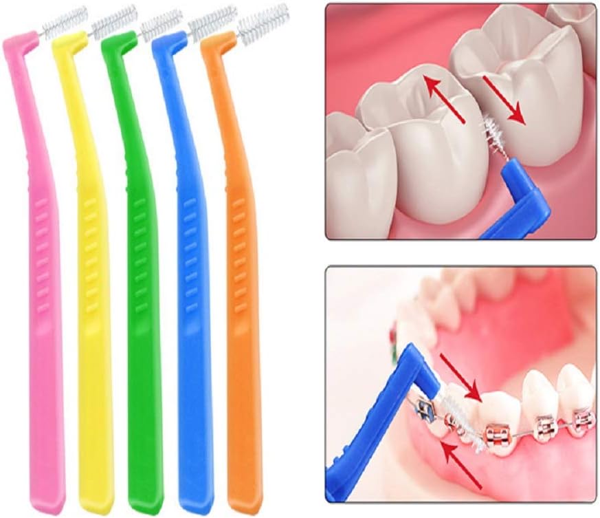 20 unidsset 0.024 in-0.059 in en forma de L cepillando sus dientes cepillo cepillo alambre