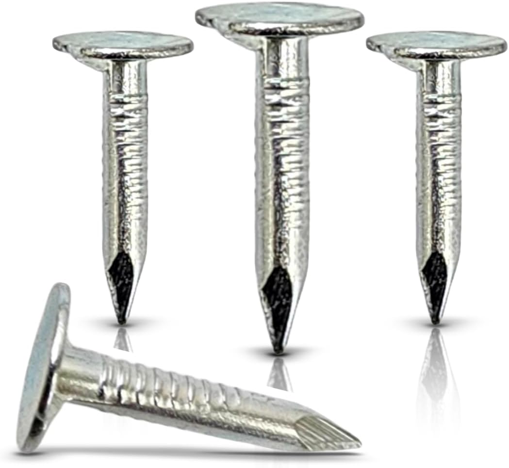 Paquete de 500 clavos galvanizados para techos de 34 pulgadas, grado profesional, 0.75 pulgadas, utilizados para sujetar fieltro para techos,