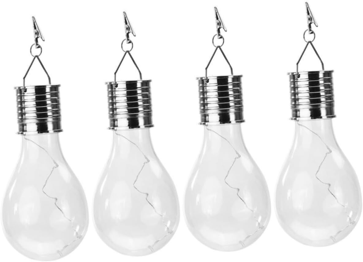 4 unids bombilla portátil lámpara colgante de luz solar al aire libre bombilla colgante bombilla al aire libre bombilla solar bombilla LED decorar