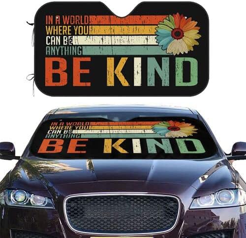 World Where Anything Kind – Parasol frontal plegable para automóvil, bloquea los rayos UV, mantiene tu vehículo fresco