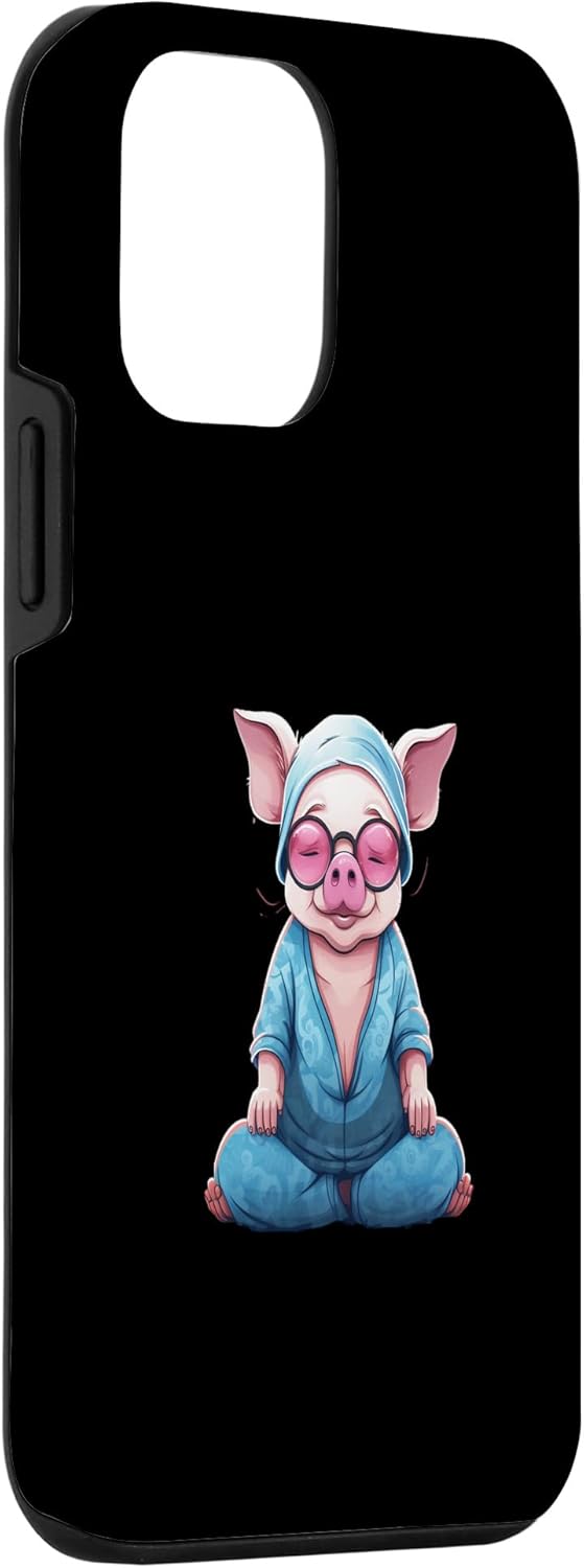 iPhone 12 mini vegan pig yoga pose vegetarian Veganism Meatless Cruelty-fre Case