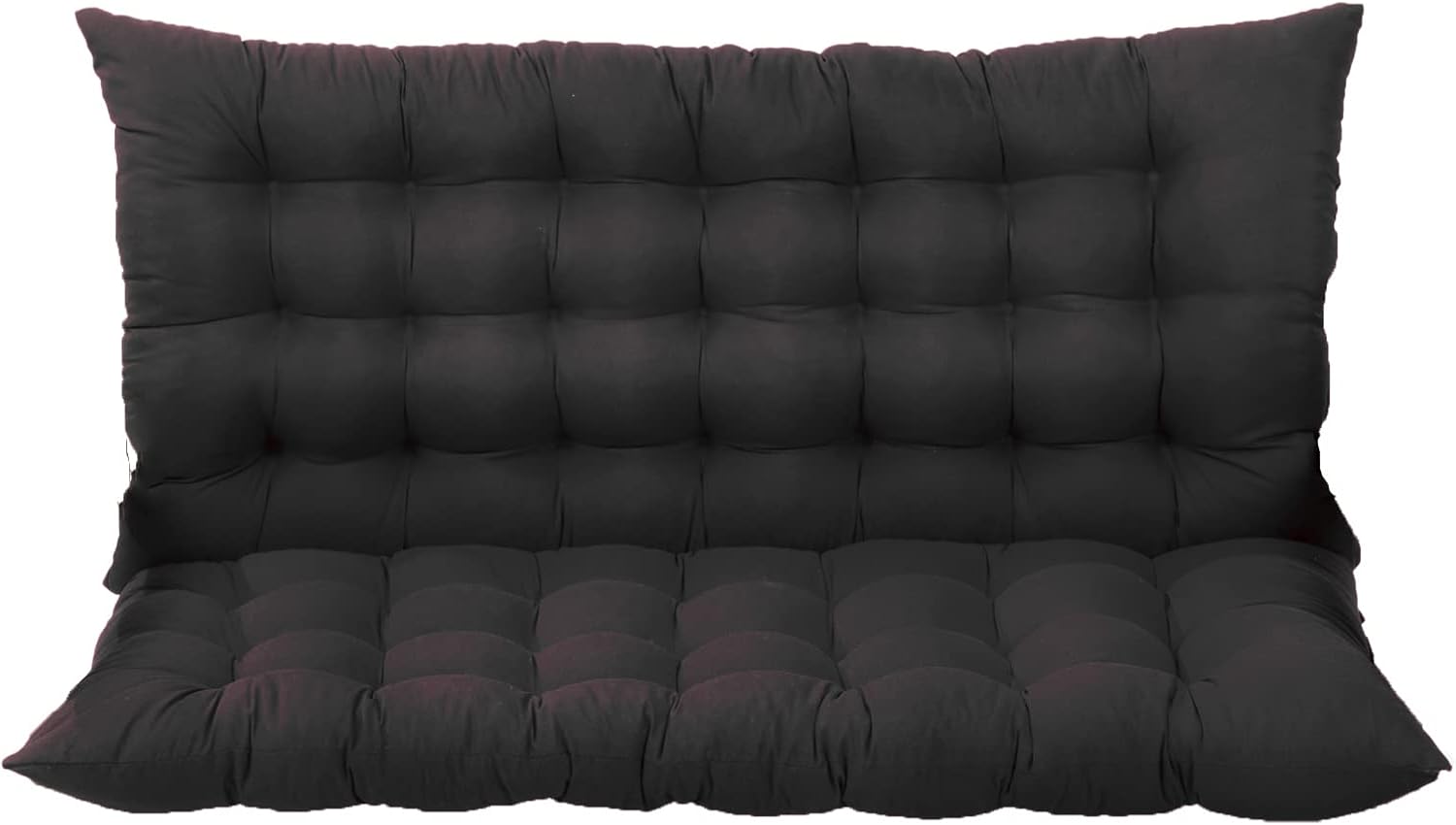 XIEMINLE Cojín de banco grueso con respaldo, cojín para silla columpio con lazos, cojines de repuesto para columpio al aire libre para jardín,