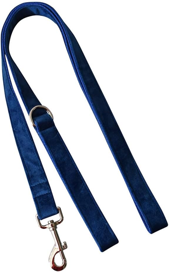 Juego de collar y correa de terciopelo para perro, collar y correa de perro suaves y cómodos, collares ajustables con hebilla de metal resistente