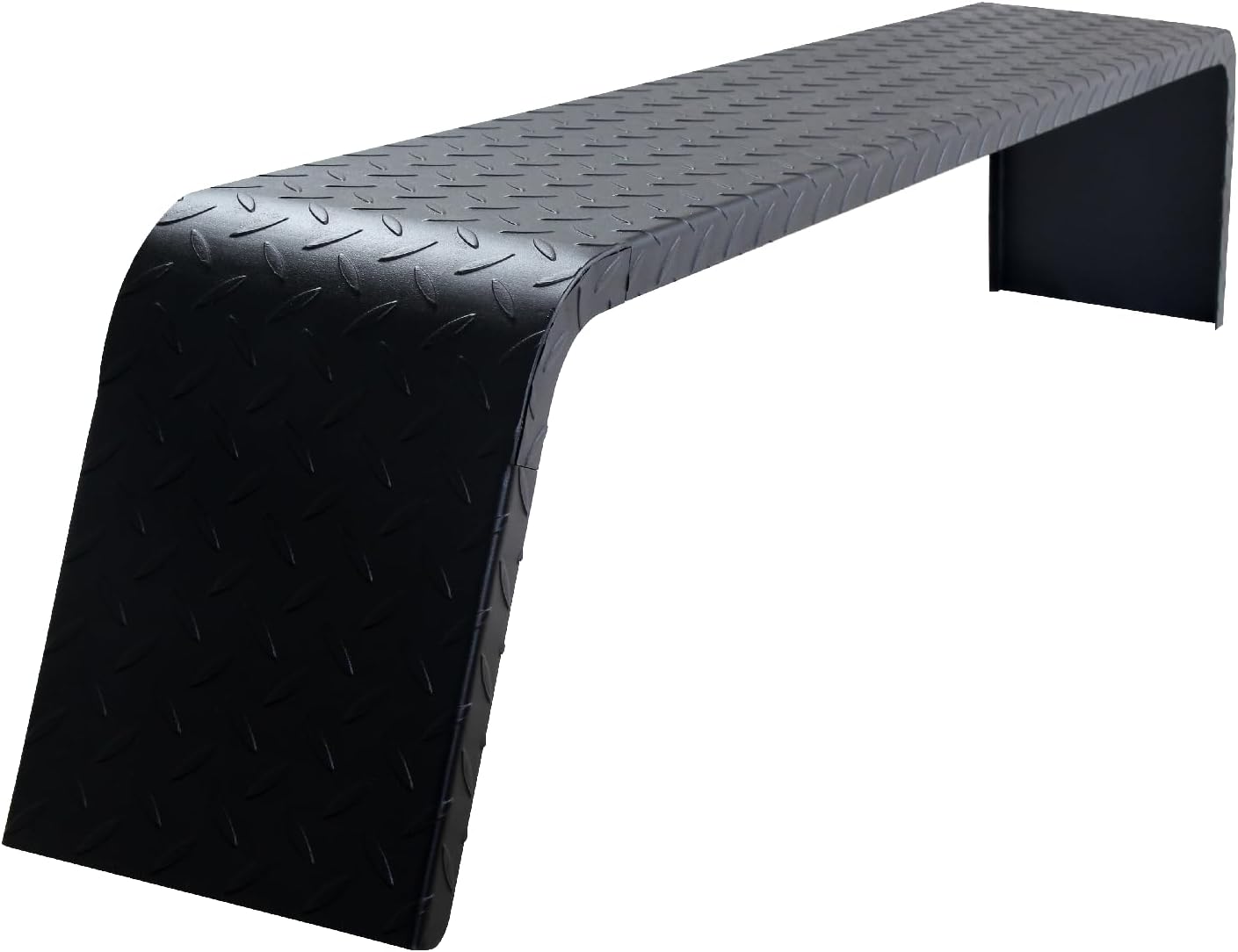 OUKIDR Guardabarros de remolque de eje tándem, placa de rodadura de diamante de calibre 14, guardabarros de remolque de 10 x 72 x 13 pulgadas, 2
