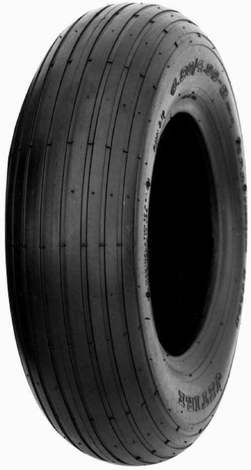 Rubber Master 3.50-8 – Neumático sin cámara de 2 capas para carretilla o carrito de yarda