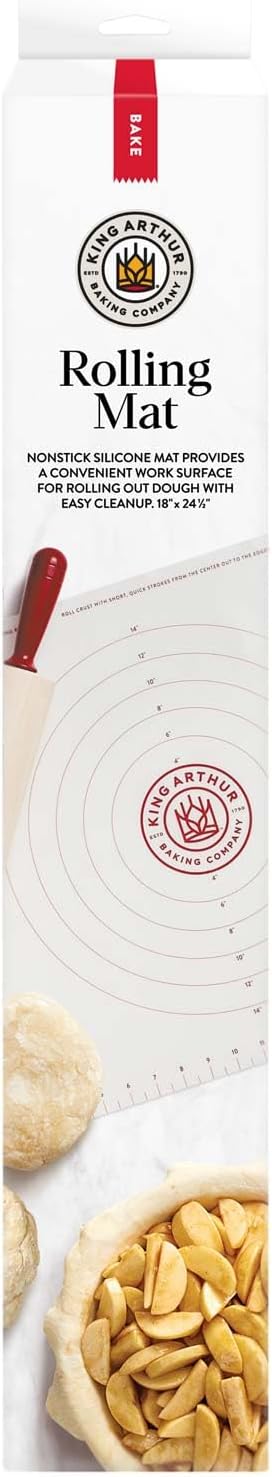 King Arthur Baking Company – Alfombrilla rodante, silicona antiadherente antideslizante