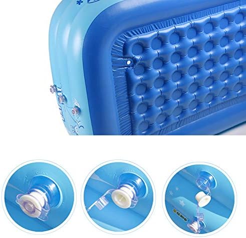 Bañera inflable portátil para adultos, jardín para adultos, piscinas de juegos al aire libre, jacuzzis con bomba de aire eléctrica (azul-M)