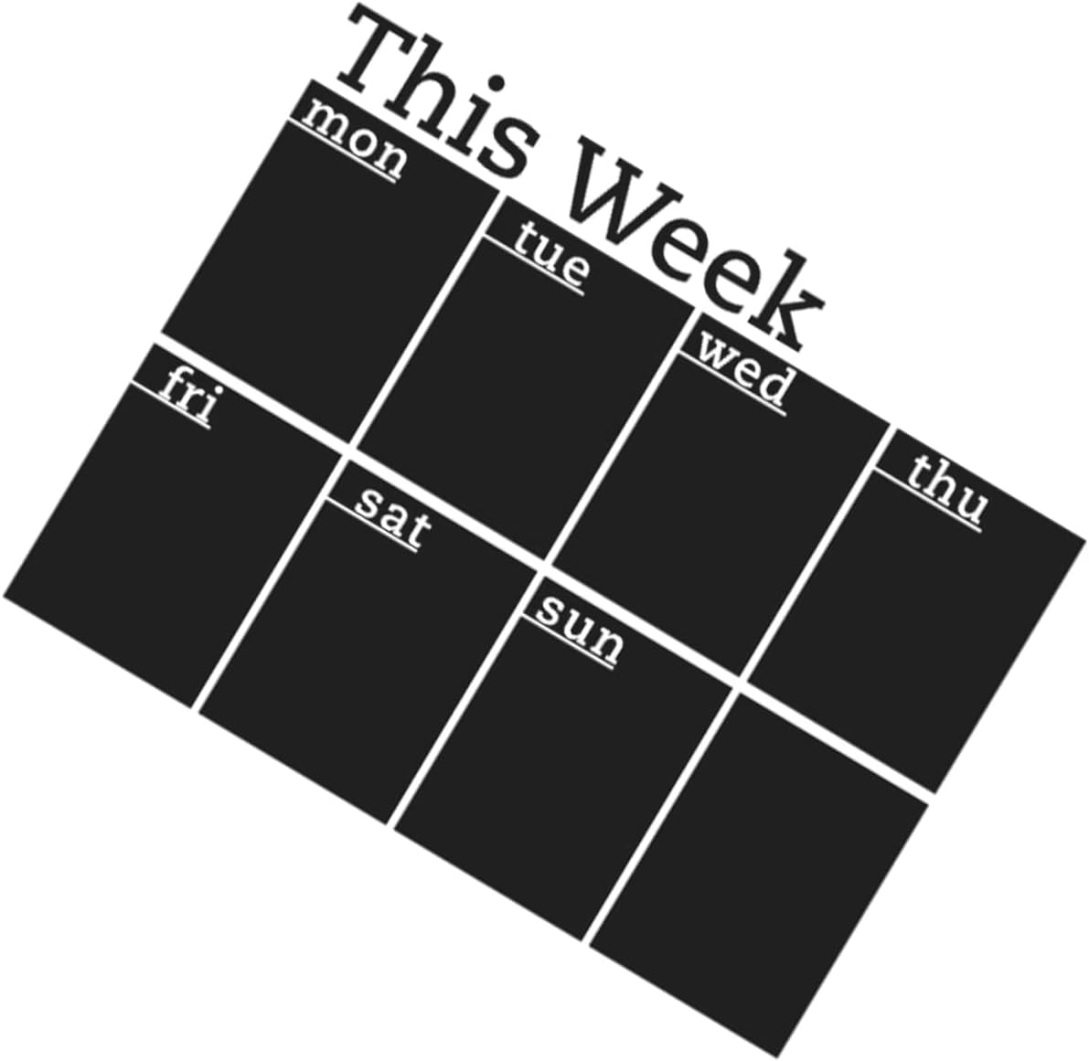 MAGICLULU Calendario de 3 meses, pizarra de tiza semanal, menú, letrero de pizarra de acrílico para pared, comida, suministros escolares para niños,