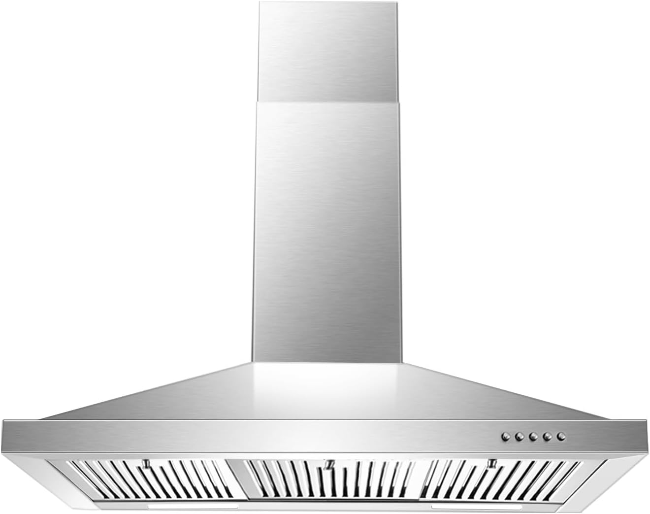 Zomagas Campana extractora de 36 pulgadas, campana de ventilación montada en la pared en acero inoxidable, campana de cocina sin conductos con